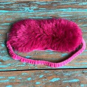 RH Teen Hot Pink Faux Furry Sleep Eye Mask Napping Travel